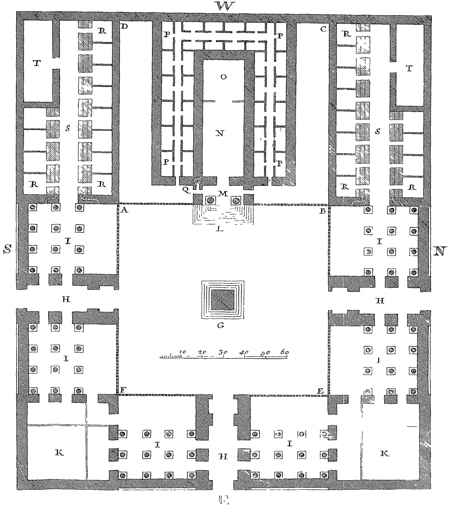 Jerusalem temple illustrations by Newton